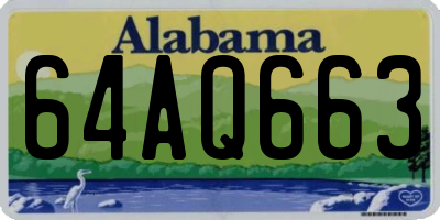 AL license plate 64AQ663