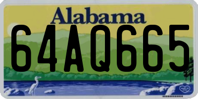 AL license plate 64AQ665