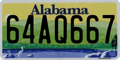 AL license plate 64AQ667