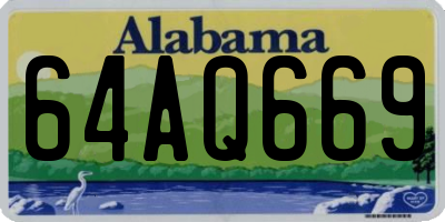 AL license plate 64AQ669
