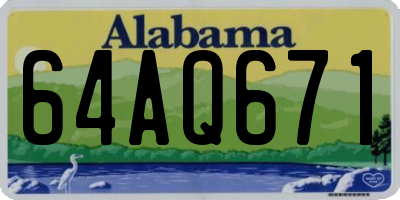 AL license plate 64AQ671