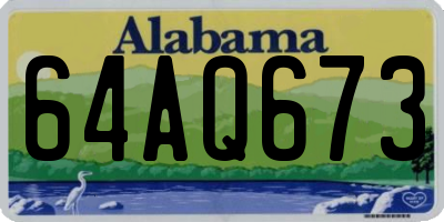 AL license plate 64AQ673