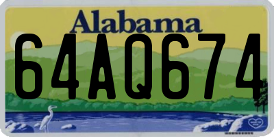 AL license plate 64AQ674