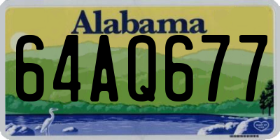 AL license plate 64AQ677