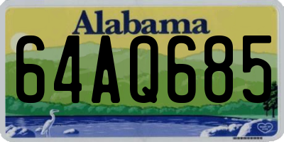 AL license plate 64AQ685