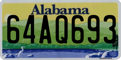 AL license plate 64AQ693