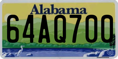 AL license plate 64AQ700