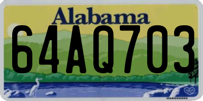 AL license plate 64AQ703