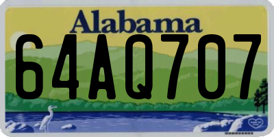 AL license plate 64AQ707