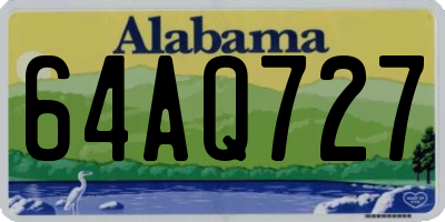 AL license plate 64AQ727