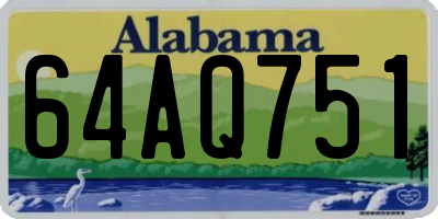AL license plate 64AQ751