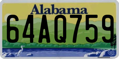 AL license plate 64AQ759