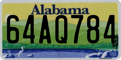 AL license plate 64AQ784