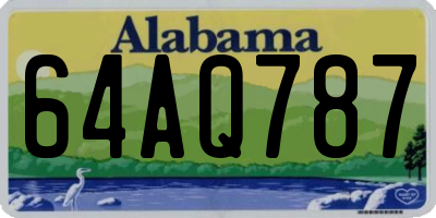 AL license plate 64AQ787