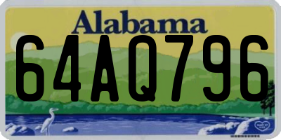 AL license plate 64AQ796
