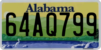 AL license plate 64AQ799