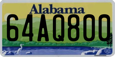 AL license plate 64AQ800