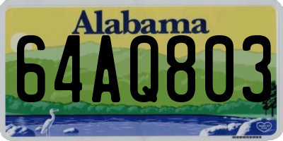 AL license plate 64AQ803