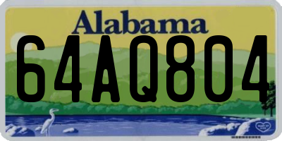 AL license plate 64AQ804