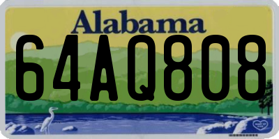 AL license plate 64AQ808