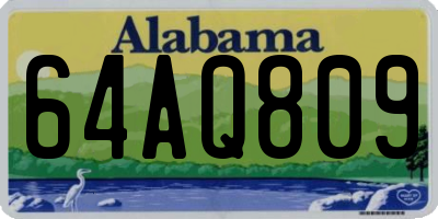 AL license plate 64AQ809