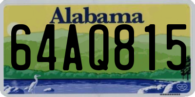AL license plate 64AQ815