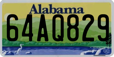 AL license plate 64AQ829