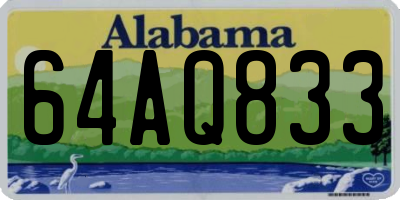 AL license plate 64AQ833