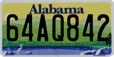 AL license plate 64AQ842