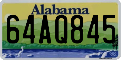 AL license plate 64AQ845
