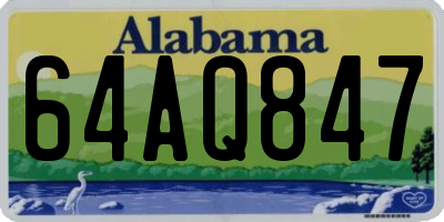 AL license plate 64AQ847