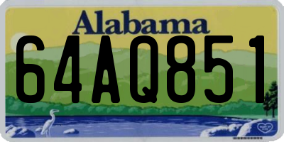 AL license plate 64AQ851