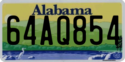 AL license plate 64AQ854