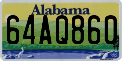 AL license plate 64AQ860