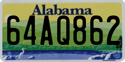 AL license plate 64AQ862