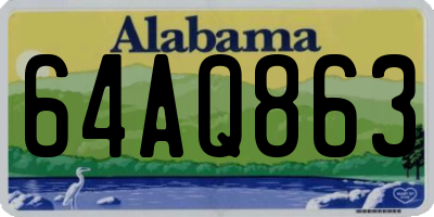 AL license plate 64AQ863