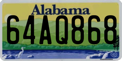 AL license plate 64AQ868