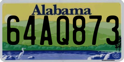 AL license plate 64AQ873