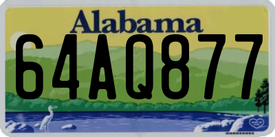 AL license plate 64AQ877