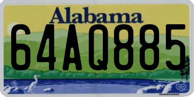 AL license plate 64AQ885