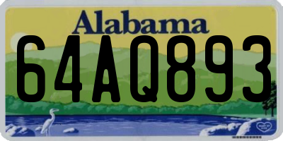 AL license plate 64AQ893