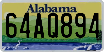AL license plate 64AQ894
