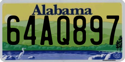 AL license plate 64AQ897