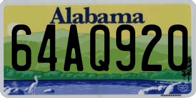 AL license plate 64AQ920