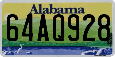 AL license plate 64AQ928