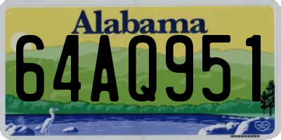 AL license plate 64AQ951