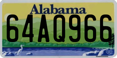 AL license plate 64AQ966
