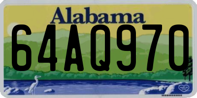 AL license plate 64AQ970