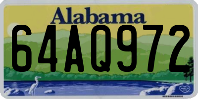 AL license plate 64AQ972