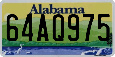 AL license plate 64AQ975